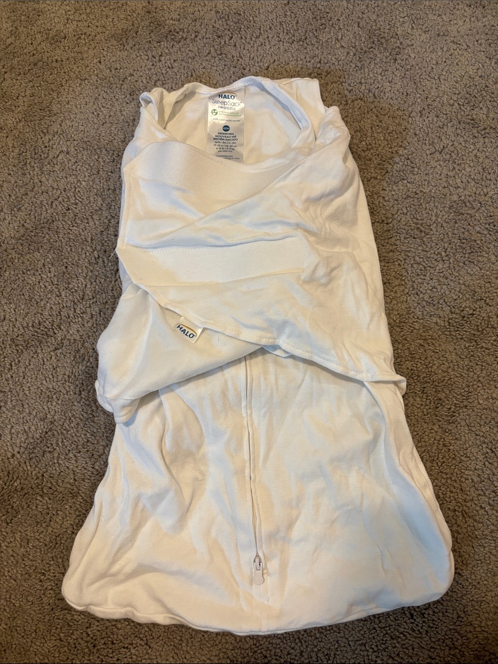 Halo White Infant Swaddle Sleep Sack